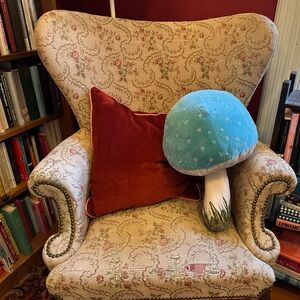 Charming Blue and White Mushroom Pillow